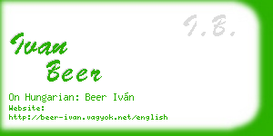 ivan beer business card